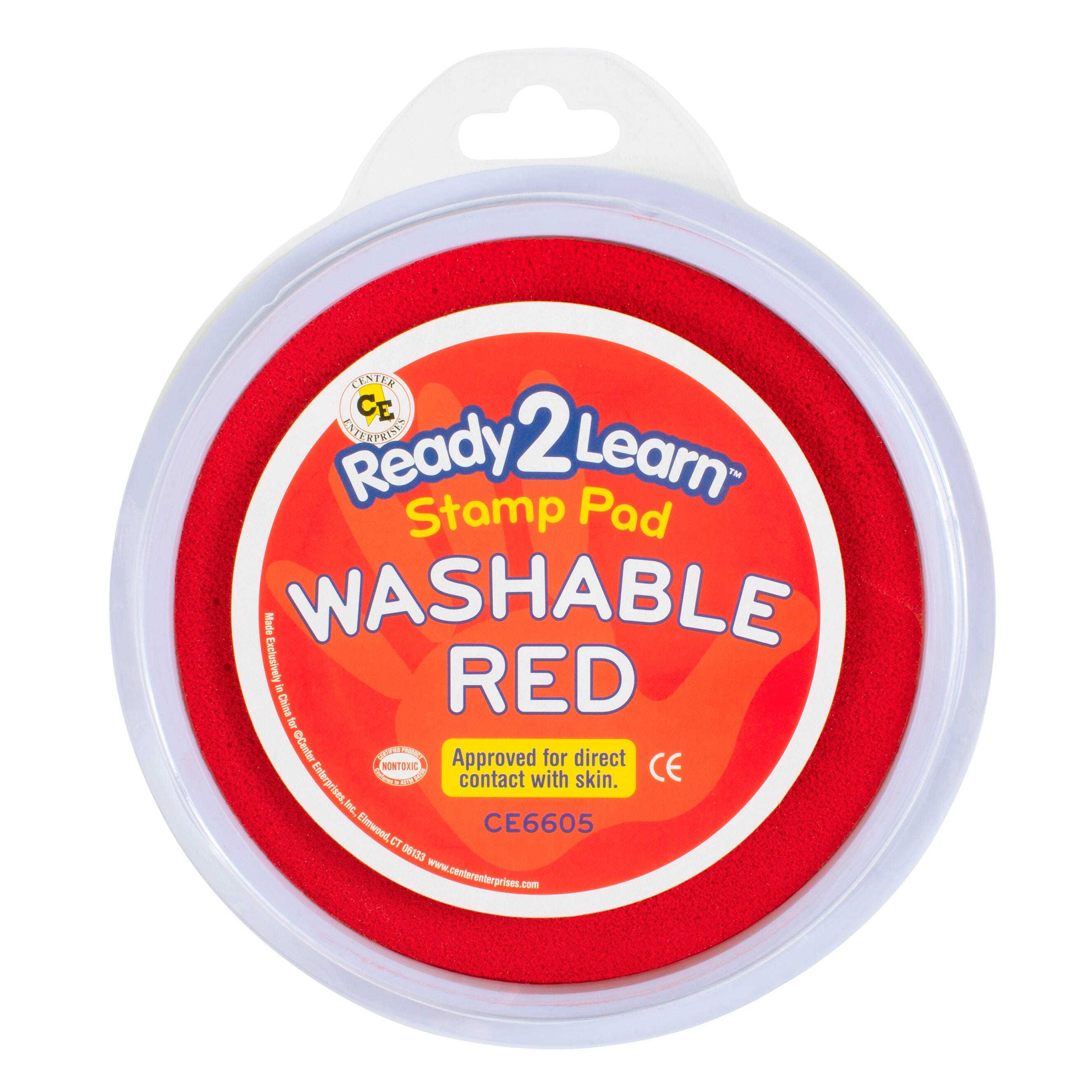 STAMP PAD JUMBO WASHBLE CIRCULAR RED