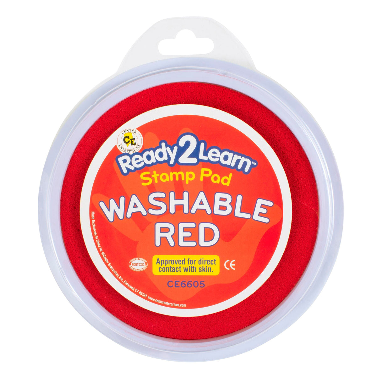 STAMP PAD JUMBO WASHBLE CIRCULAR RED