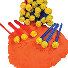 STAMPERS CLAY ALPHABET + NUMBERS SET OF 36