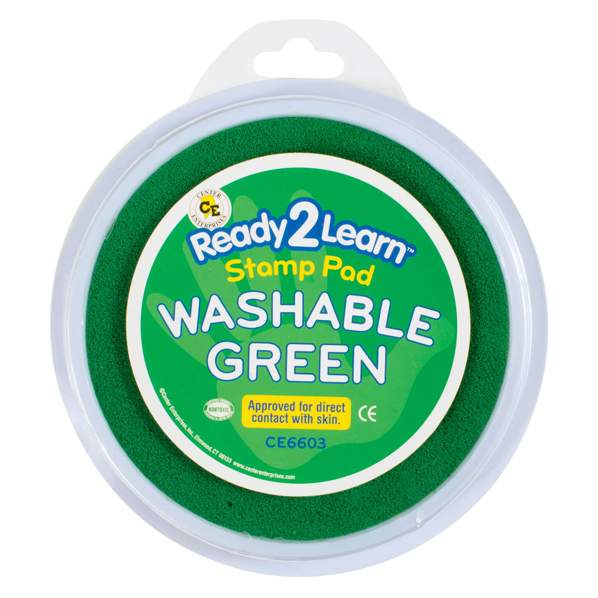 STAMP PAD JUMBO WASHBLE CIRCULAR GREEN