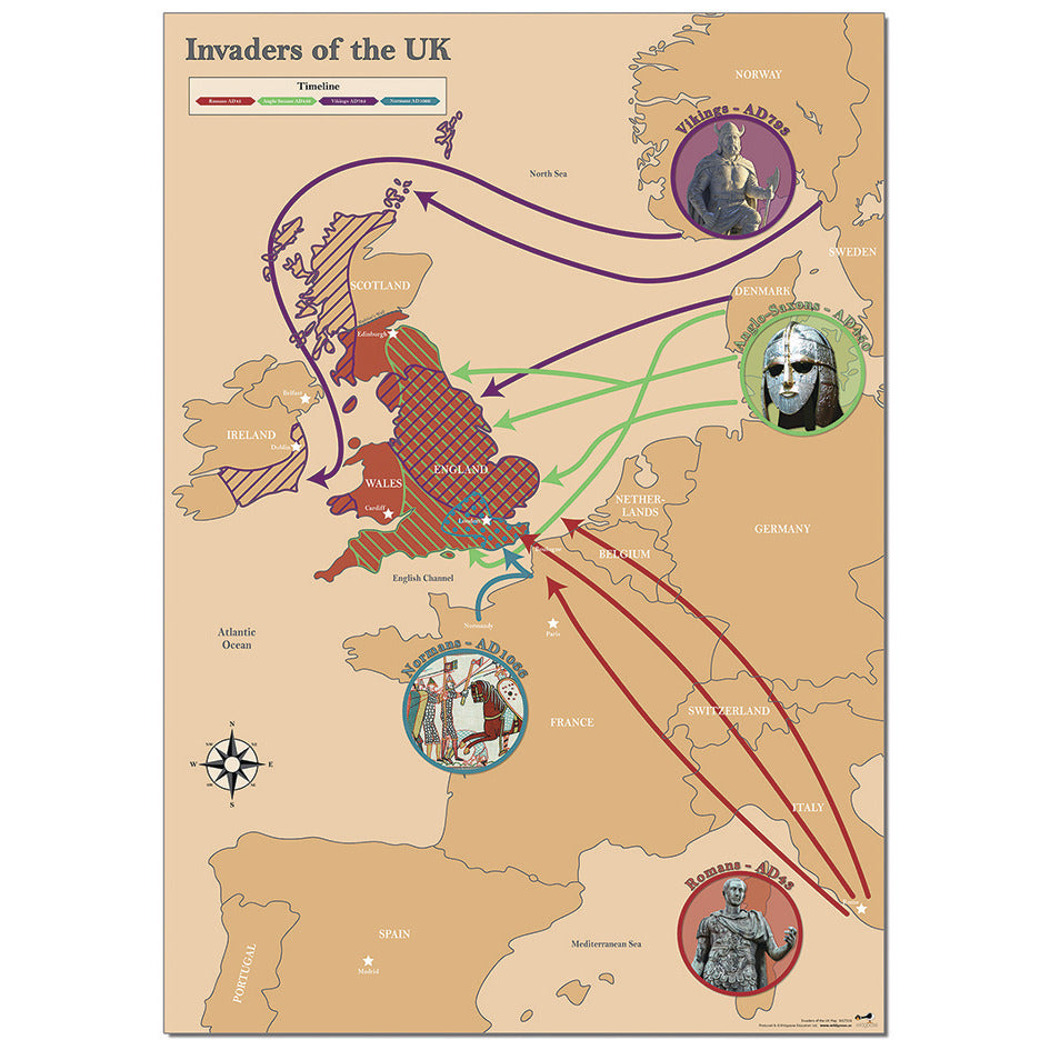 Invaders Of The Uk Map