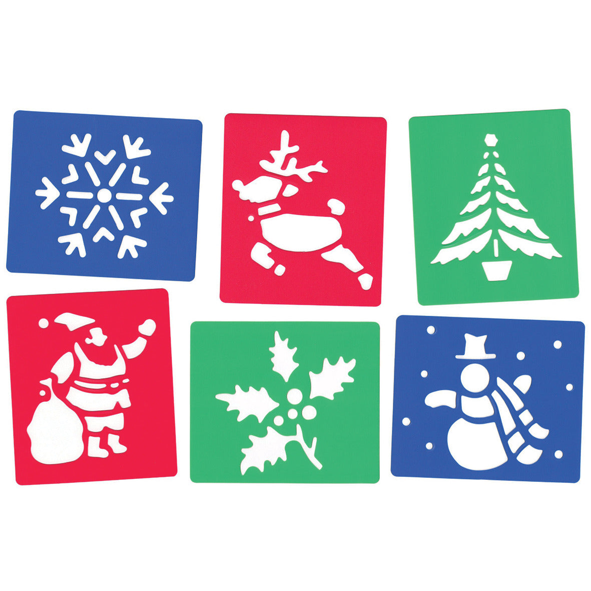Christmas Stencils, Set Of 6