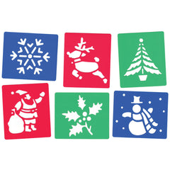 Christmas Stencils, Set Of 6