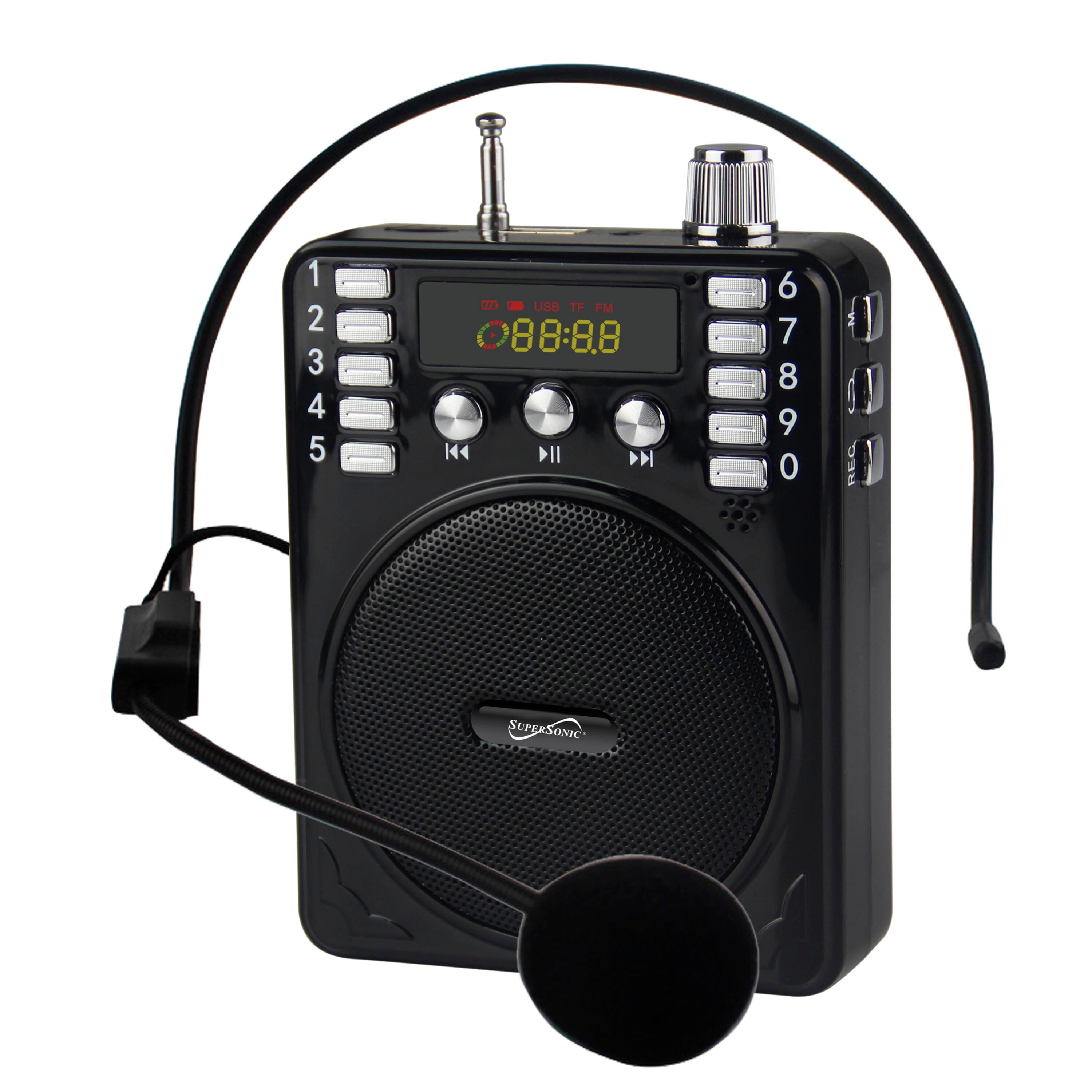 PA SYSTEM PORTABLE BLUETOOTH BLACK - SUPERSONIC - SC-1443BT