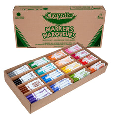 MARKERS CRAYOLA CLASSPACK BROAD LINE 16-COLOR SET OF 256