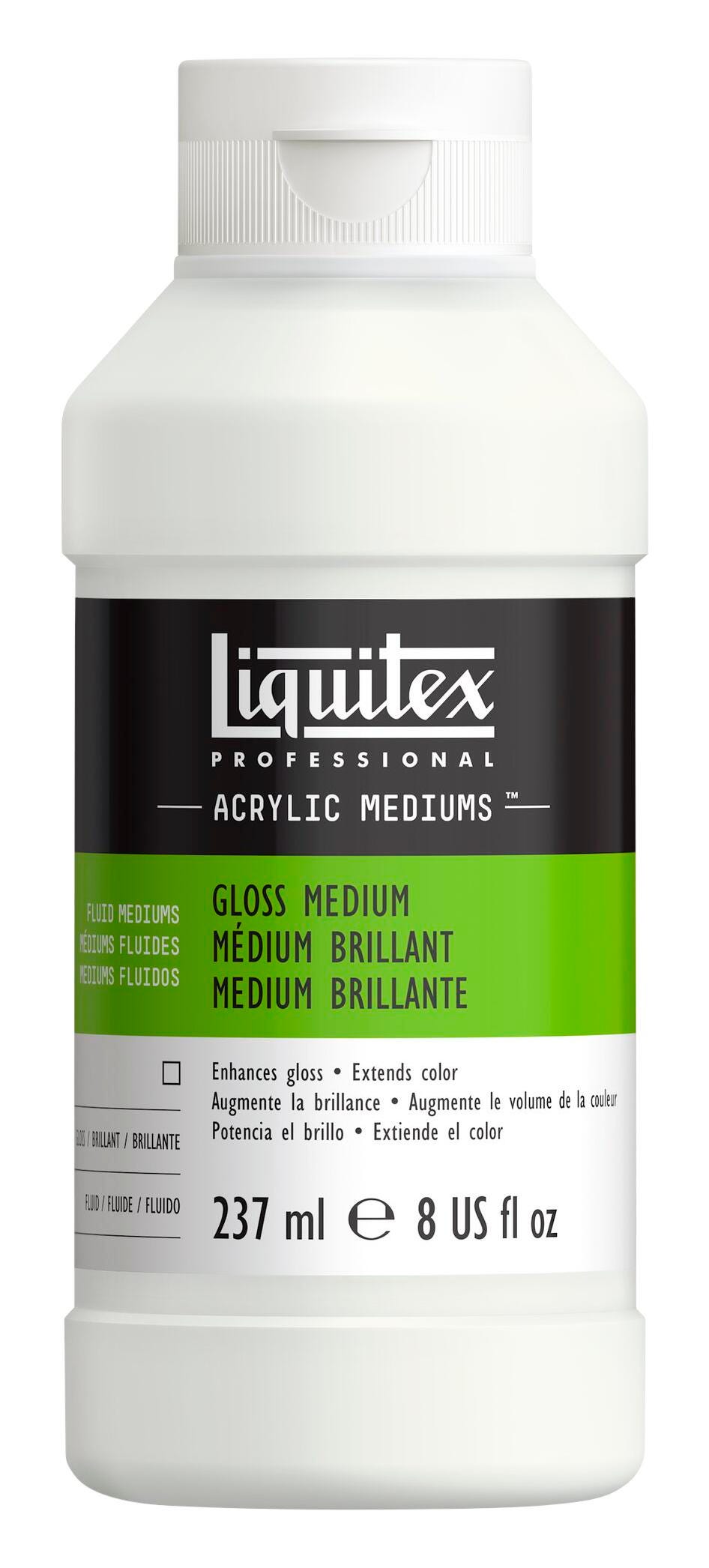 PAINT ADDITIVE LIQUITEX GLOSS MEDIUM 8 OZ