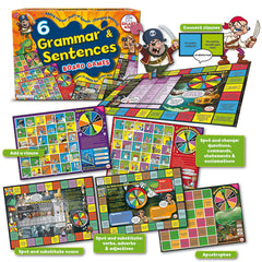 Grammar Sentances Board Games X 6