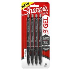 PEN SHARPIE GEL 0.38 MM BLACK PACK OF 4