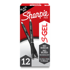 PEN SHARPIE GEL 0.38 MM BLACK PACK OF 12