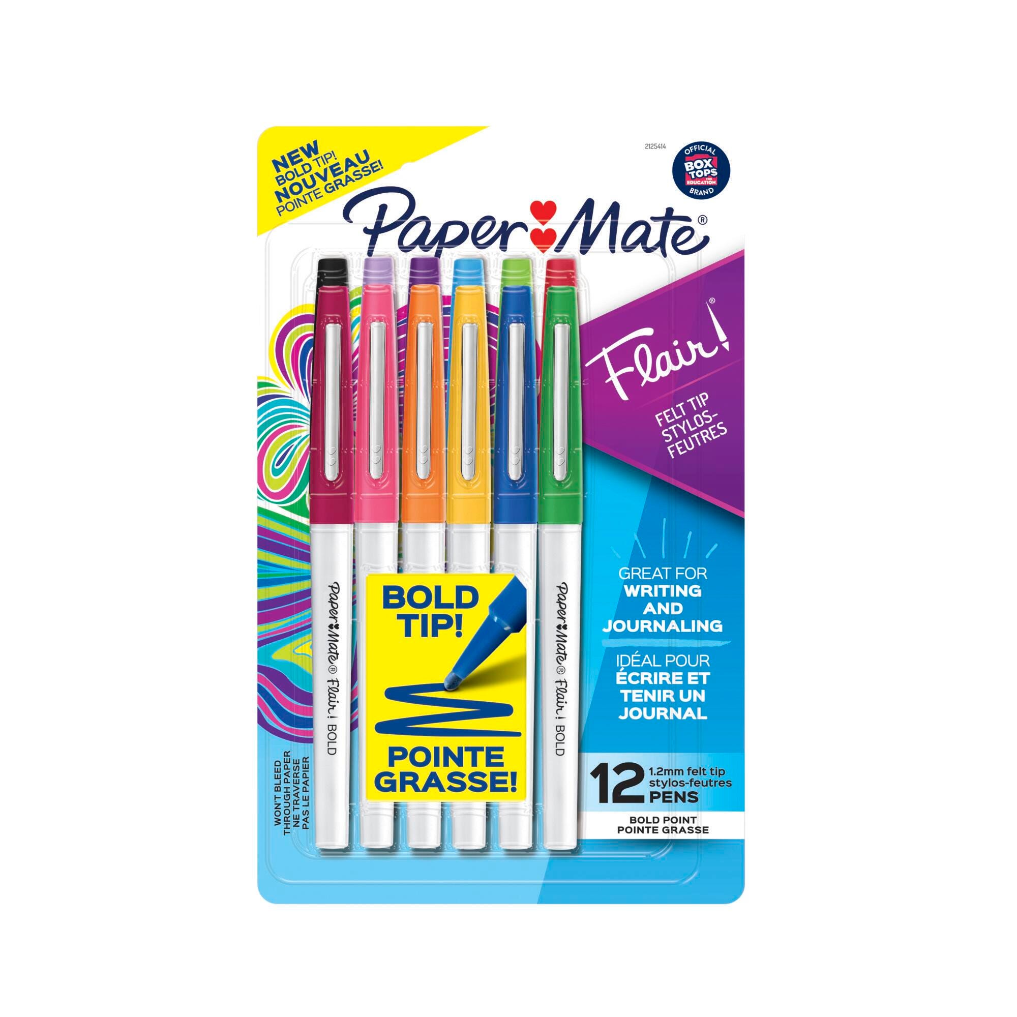 PEN FLAIR BOLD TIP ASST SET OF 12