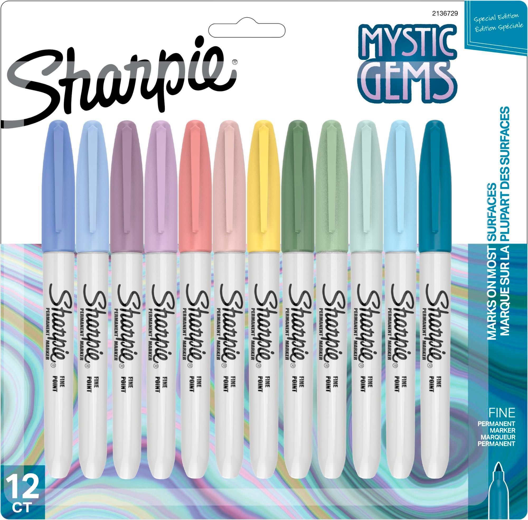 MARKER SHARPIE FINE MYSTIC GEMS SET OF 12