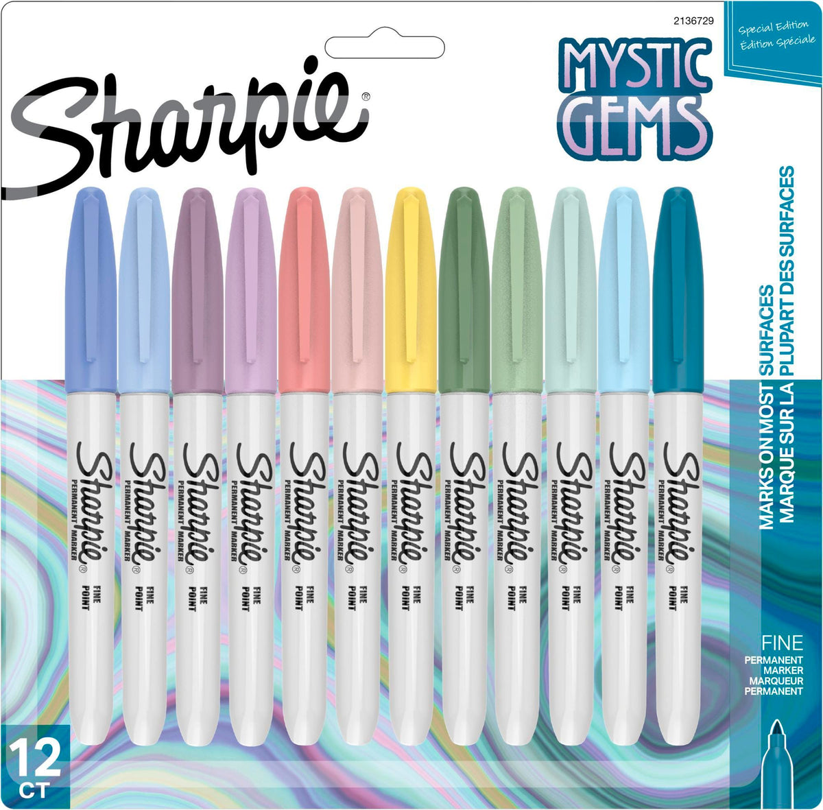 MARKER SHARPIE FINE MYSTIC GEMS SET OF 12