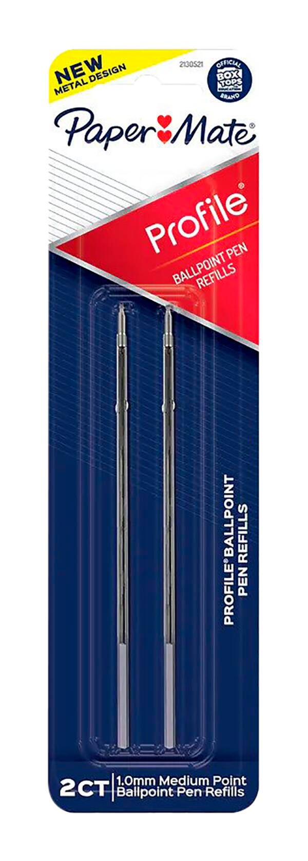 REFILL PM BALLPOINT PROFILE 1.0 MM BLACK PACK OF 2