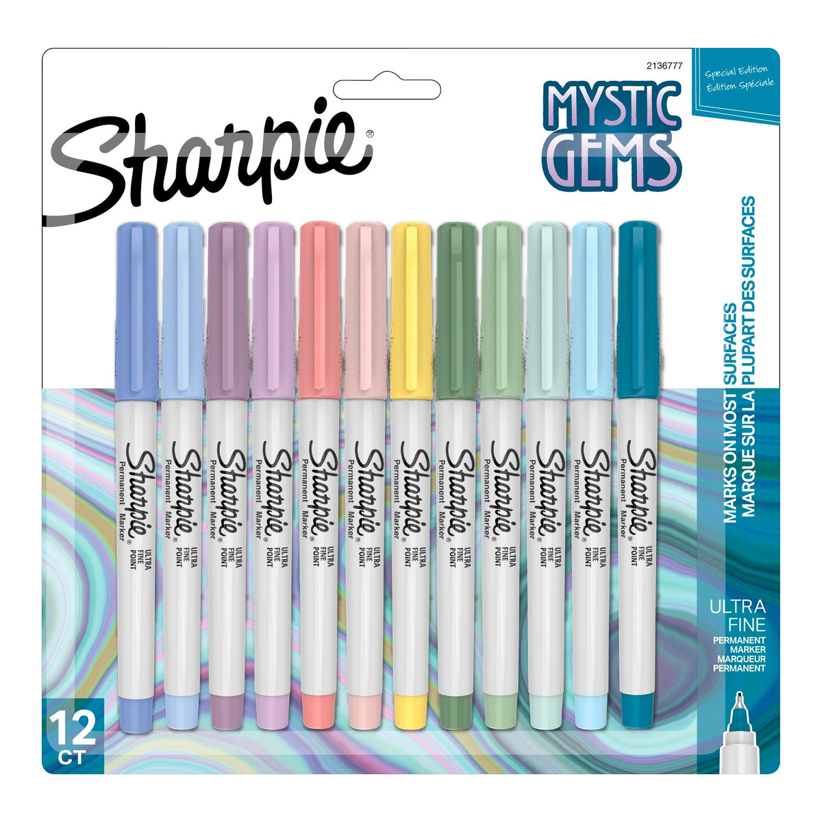 MARKER SHARPIE ULTRAFINE MYSTIC GEMS SET OF 12