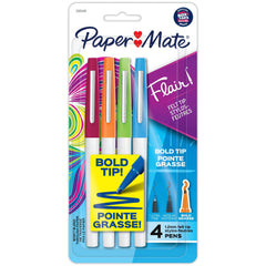PEN FLAIR BOLD TIP ASST SET OF 4