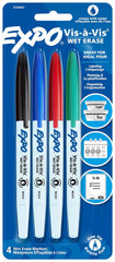 MARKER WET-ERASE VIS-A-VIS FINE ASST SET OF 4