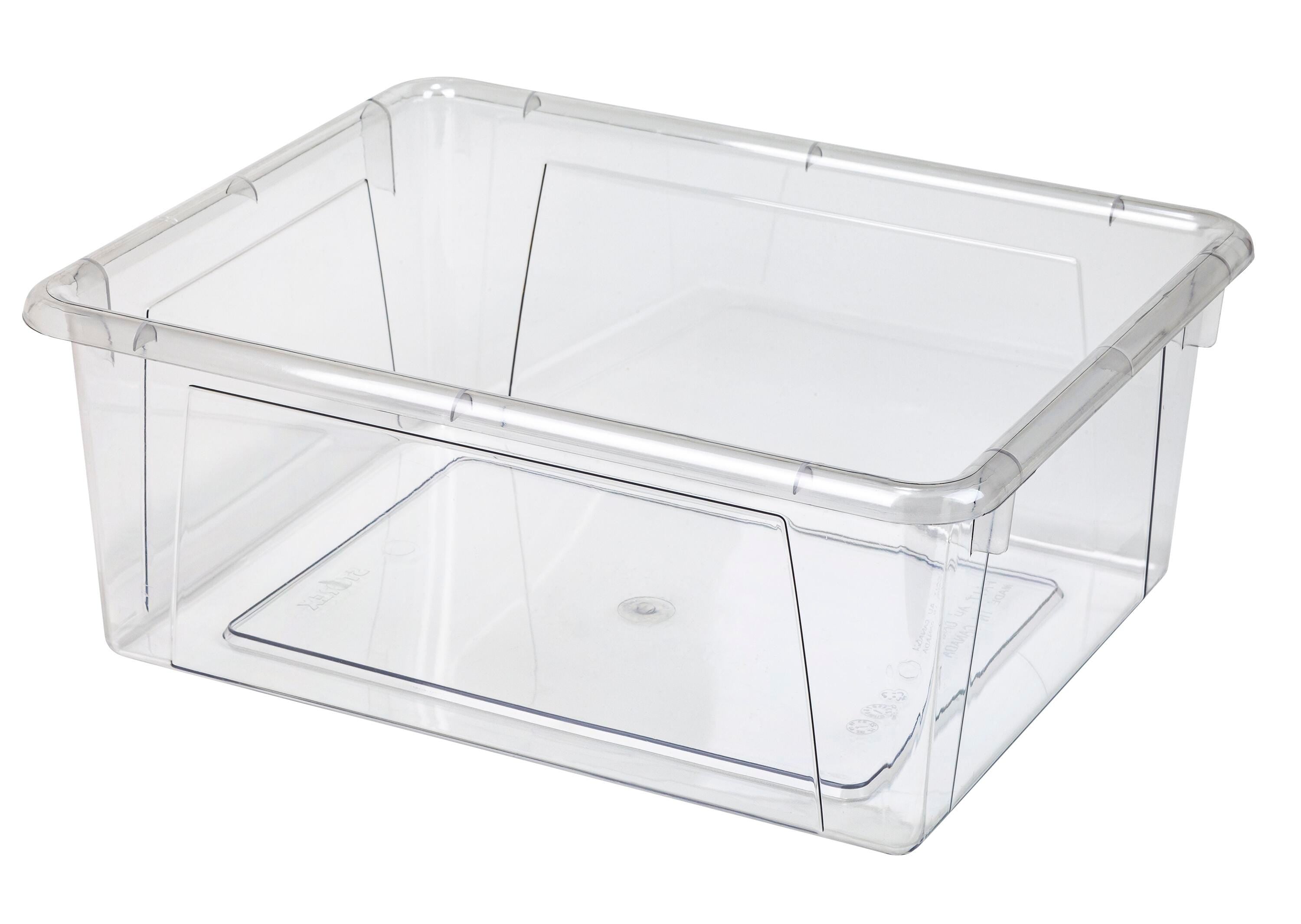 SCHOOL SMART DEEP STORAGE BIN - 10-3/4 X 13-3/8 X 5-1/4  - CLEAR - PACK OF 5