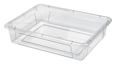 SCHOOL SMART STORAGE TRAY - 10-3/4 X 13-1/4 X 3 INCHES - CLEAR - PACK OF 5