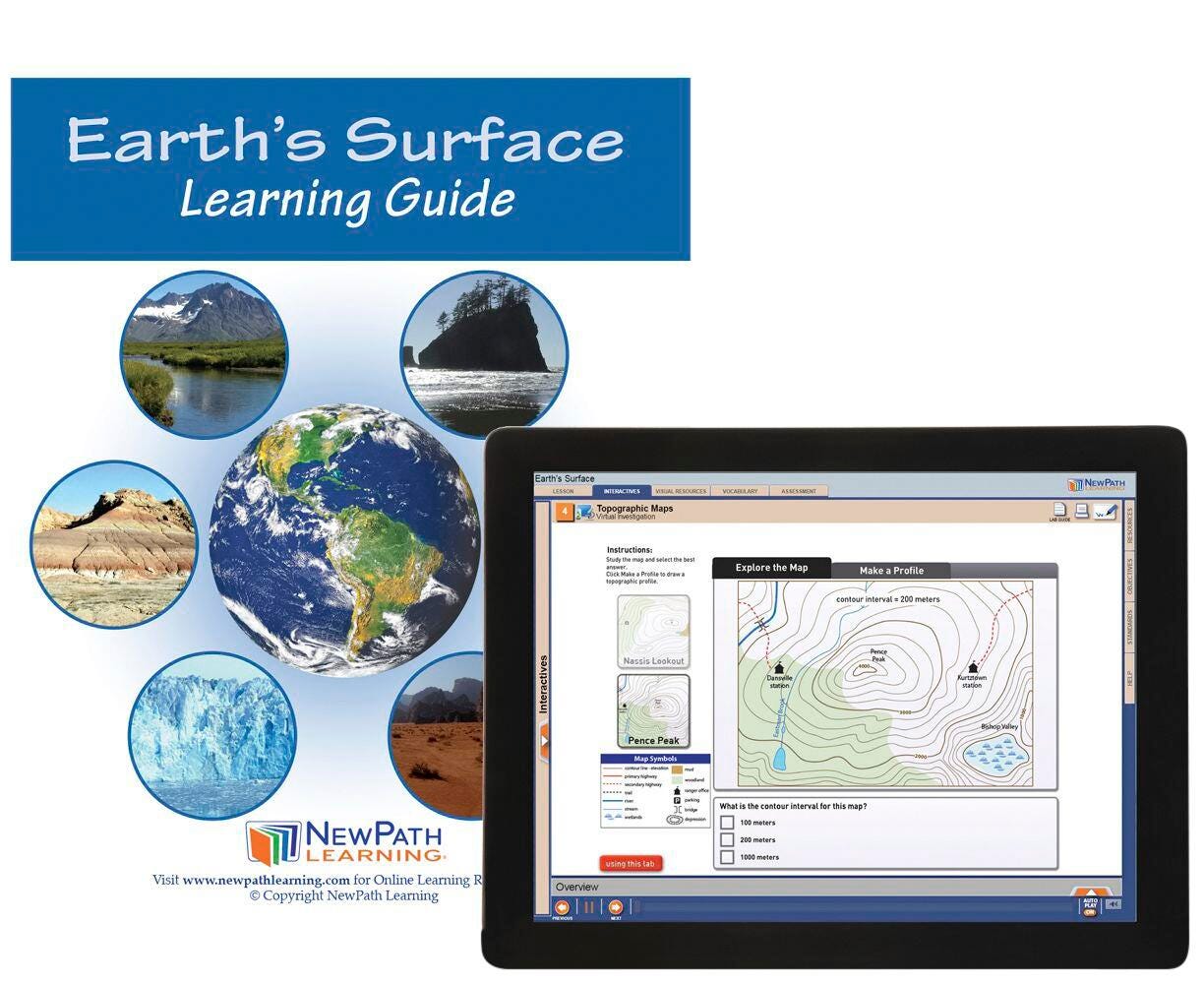 EARTHS SURFACE GUIDE W/ ONLINE