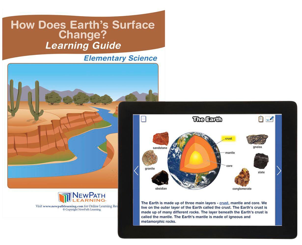 HOW DOES EARTHS SURFACE CHANGE GUIDE W/ ONLINE