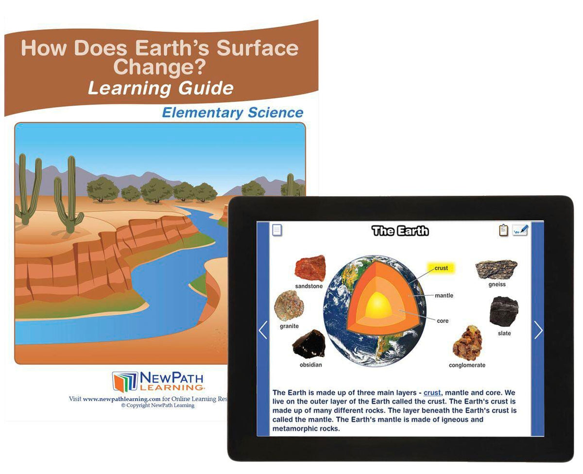 HOW DOES EARTHS SURFACE CHANGE GUIDE W/ ONLINE