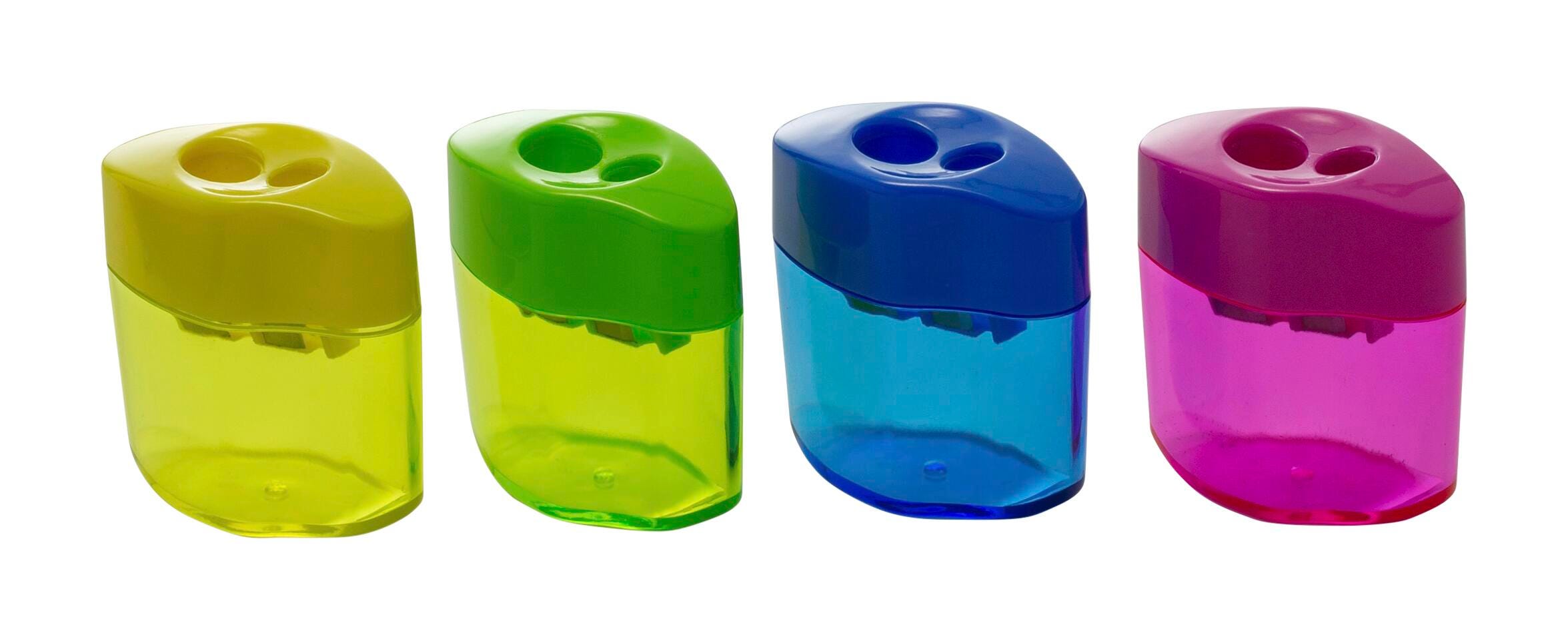 SHARPENER TWIN PENCIL/CRAYON ASST COLORS EACH