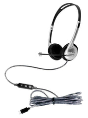 HEADSET W/MIC MACH-1 SILVER/BLACK HAMILTON BUHL M1USB