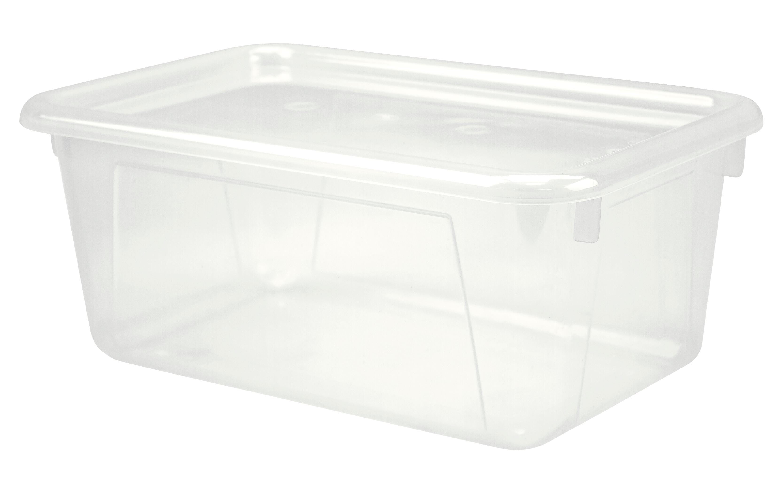 KIT SCHOOL SMART STORAGE TOTE AND LID - 8 X 12-3/8 X 5-3/8 INCHES - TRANSLUCENT - EACH