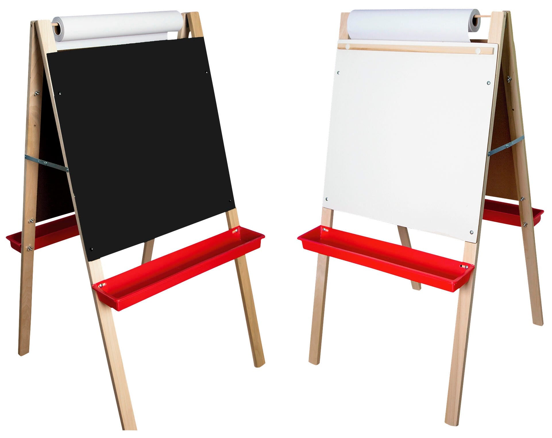 CRESTLINE ADJUSTABLE PAPER ROLL EASEL - 24 X 24 X 48 INCHES - BLACK CHALK/DRY ERASE