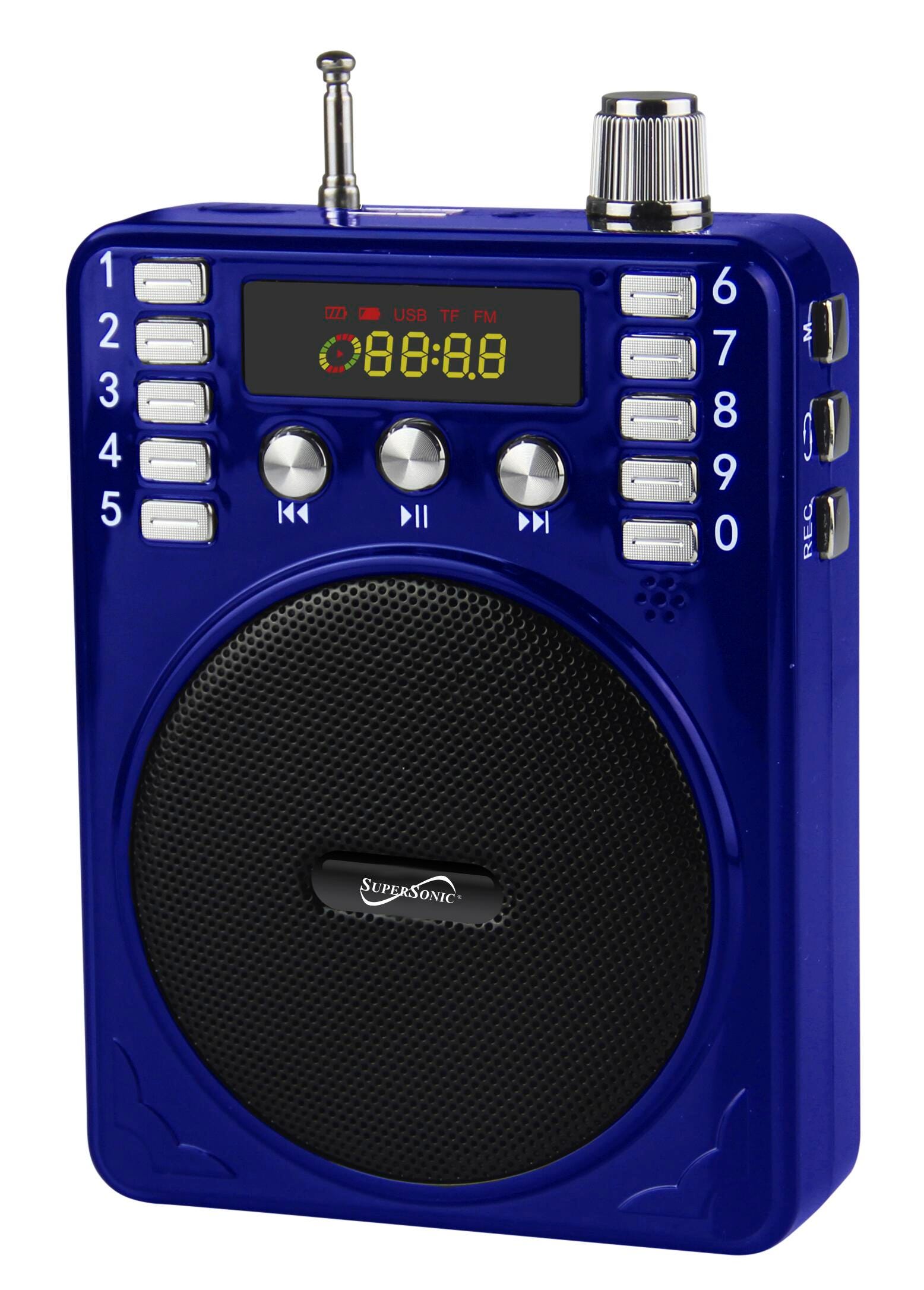 PA SYSTEM PORTABLE BLUETOOTH BLUE - SUPERSONIC - SC-1443BT-BLUE