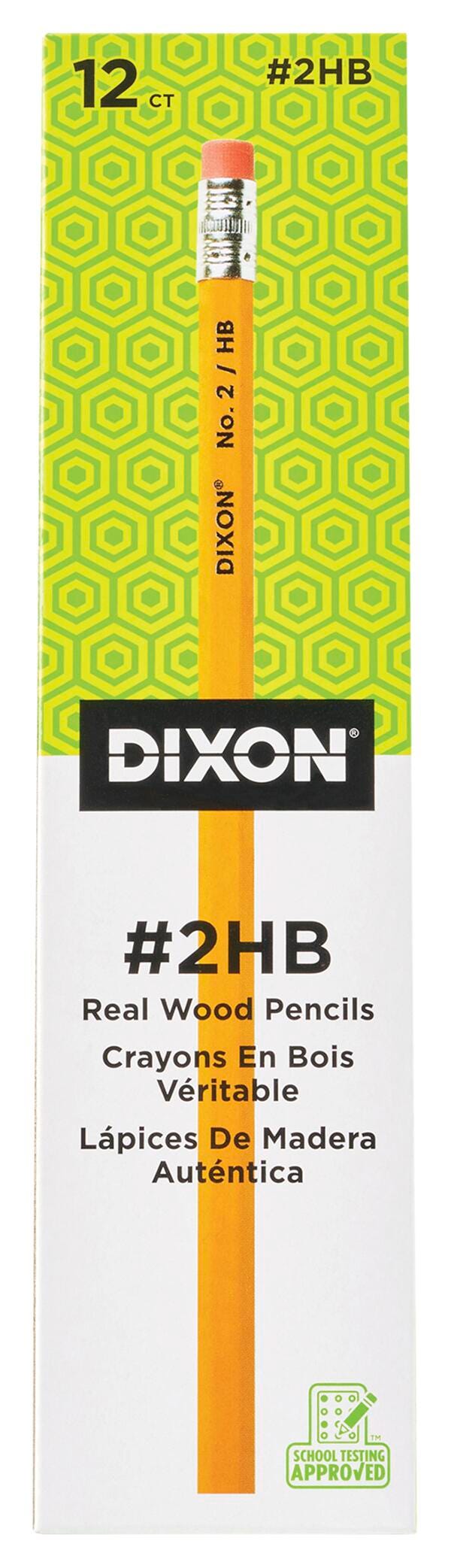 DIXON UNSHARPENED PENCILS NO 2 YELLOW PACK OF 12