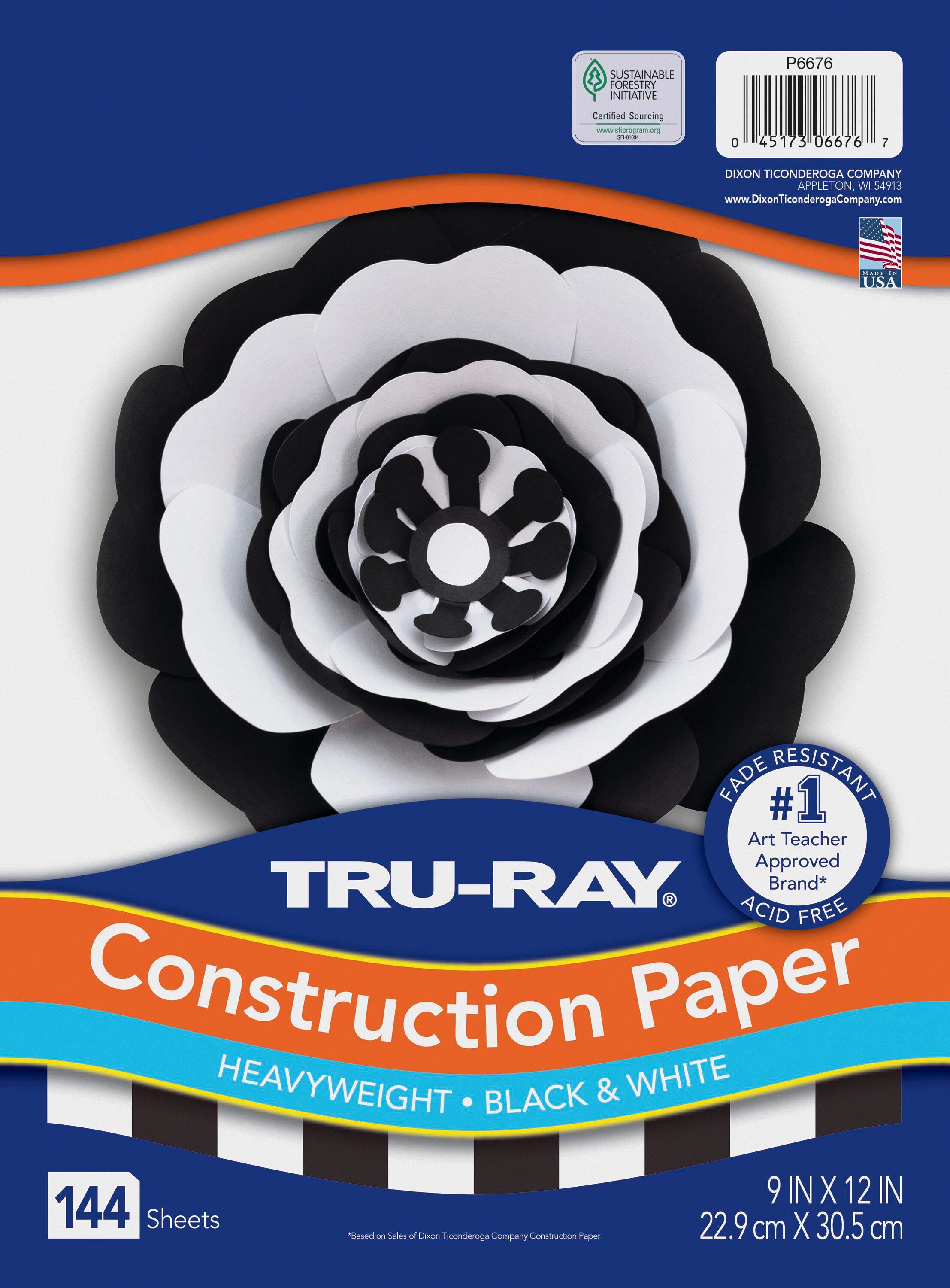CONST PPR 9X12 BLK WHT TRURAY 144 SHTS