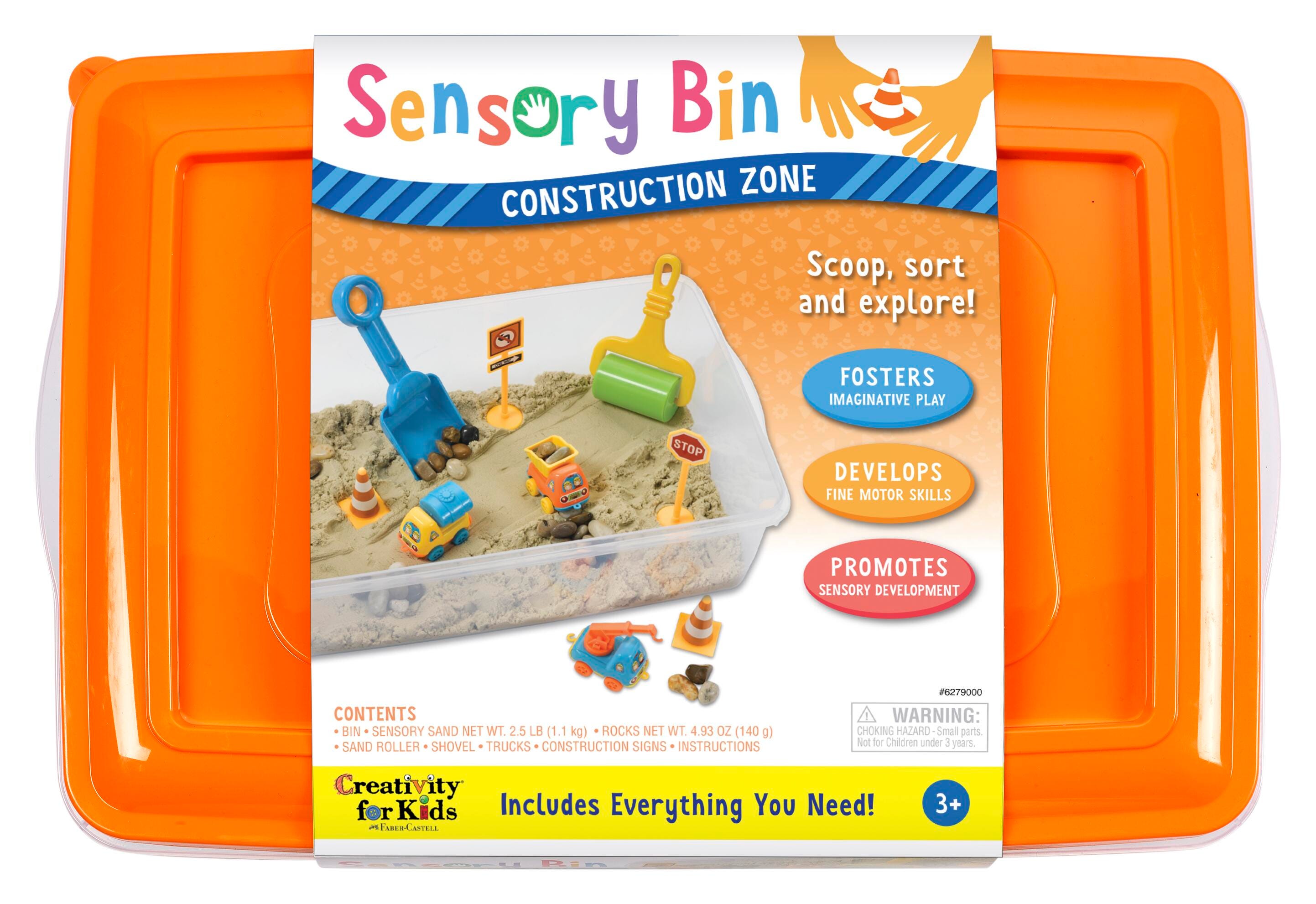 SENSORY BIN CONSTUCTION ZONE