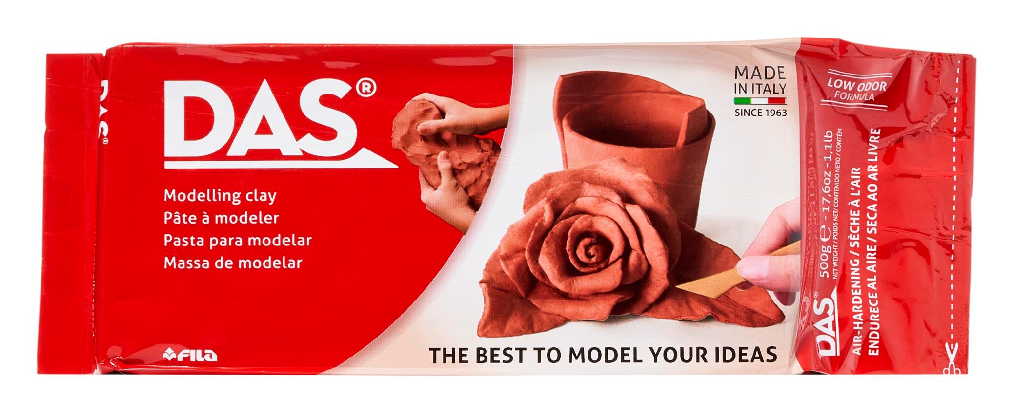 CLAY AIR-HARDENING DAS 1.1 LBS TERRA COTTA