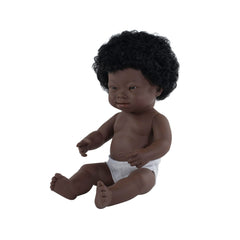 BABY DOLL AFRICAN GIRL WITH DOWN SYNDROME - 15 INCH