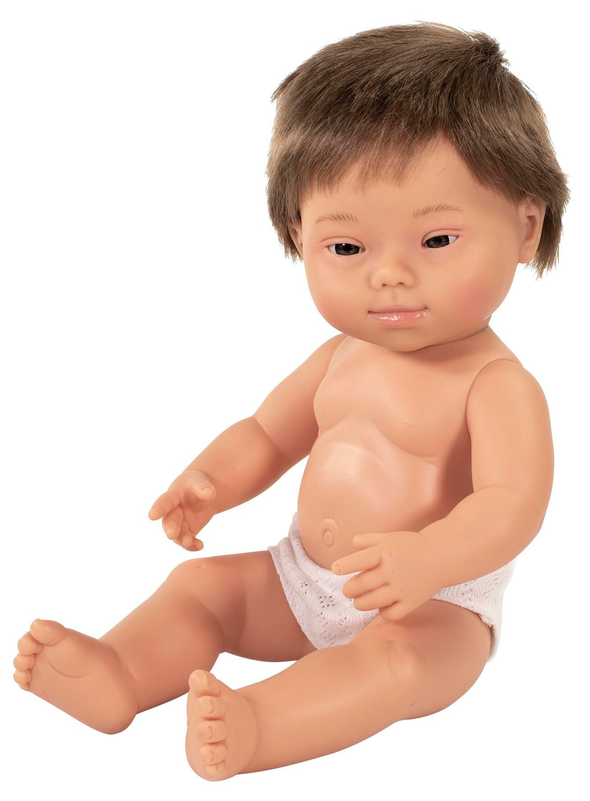 BABY DOLL CAUCASIAN BOY WITH DOWN SYNDROME -15 INCH