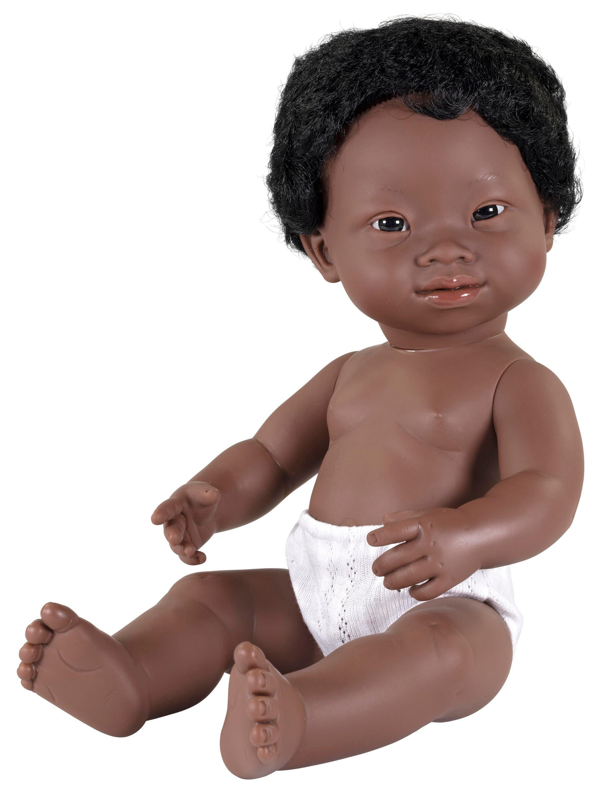 BABY DOLL AFRICAN BOY WITH DOWN SYNDROME -15 INCH