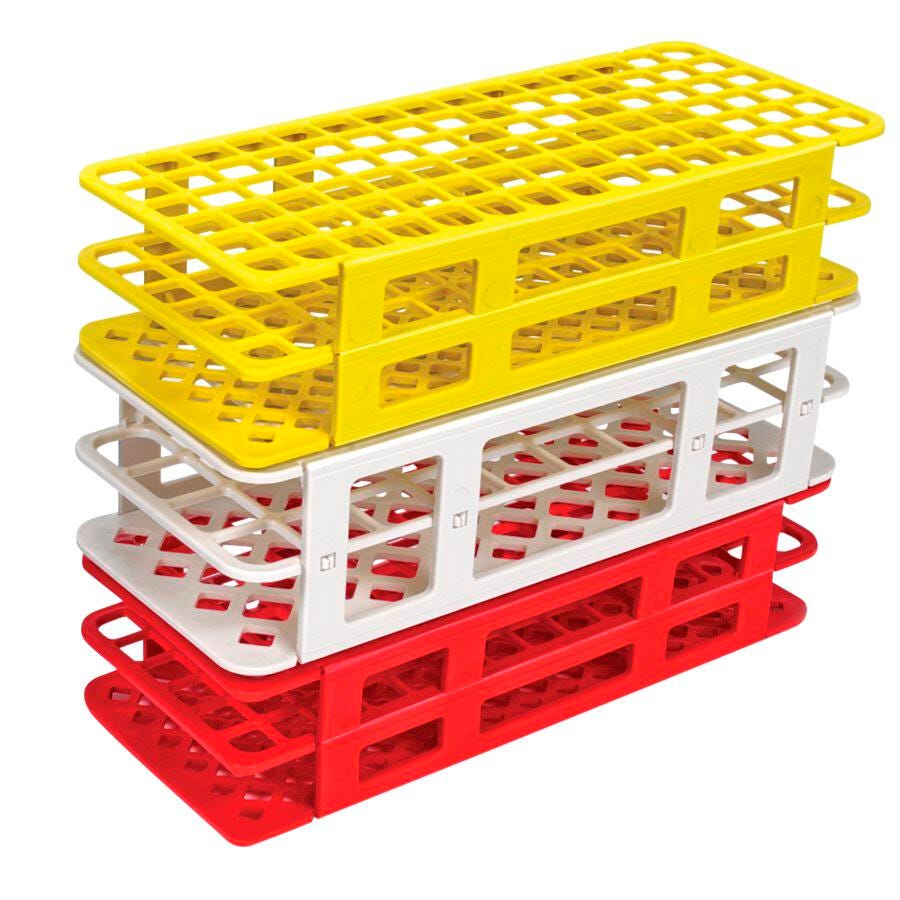 FOLD AND SNAP TUBE RACK 20MM 40-PLACE WHITE