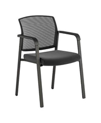 CHAIR - AFFORDABLE INTERIOR SYSTEMS - PAXTON SIDE CHAIR WITH GLIDES - 23 X 21 X 32 IN - BLACK SEAT AND BACK - BLACK FRAME COLOR