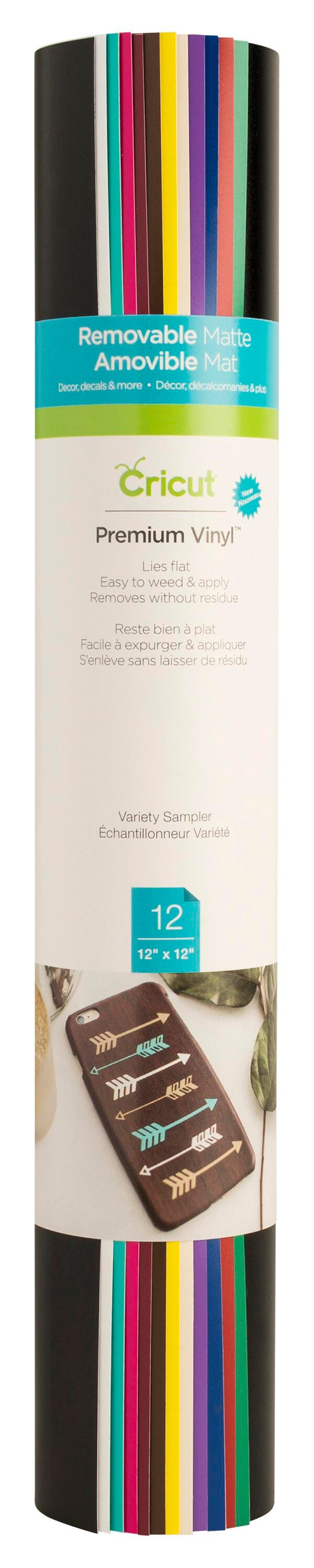 VINYL ADHESIVE CRICUT 12X12 IN RAINBOW 12 SHTS