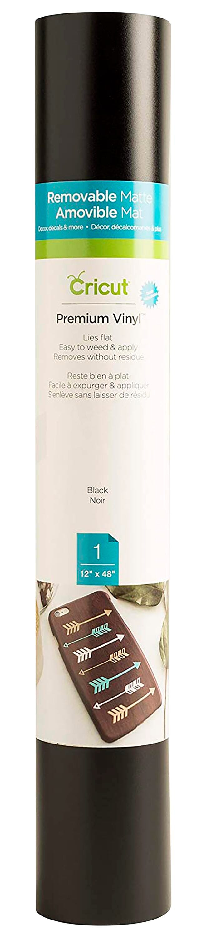 VINYL ADHESIVE CRICUT 12X48 IN BLACK