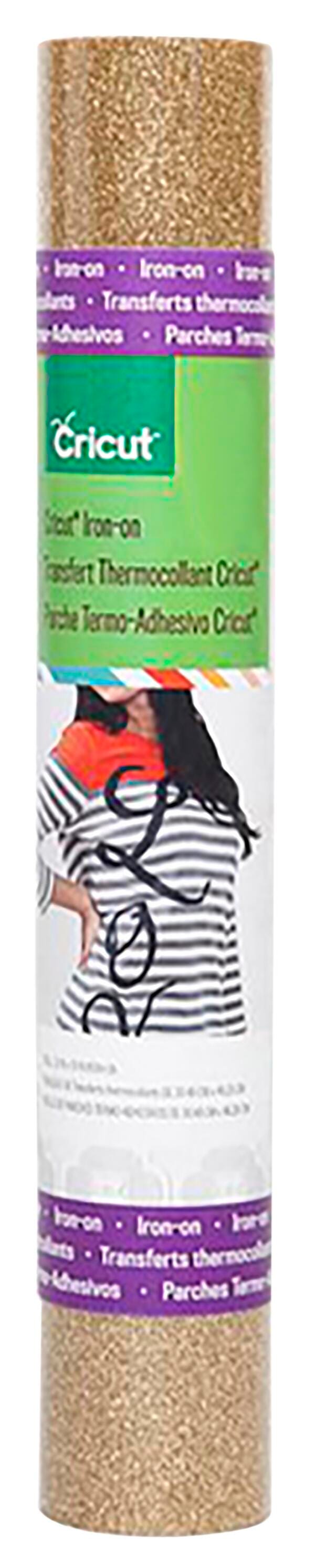 VINYL IRON ON EVERYDAY CRICUT 12X19 IN GOLD GLITTER