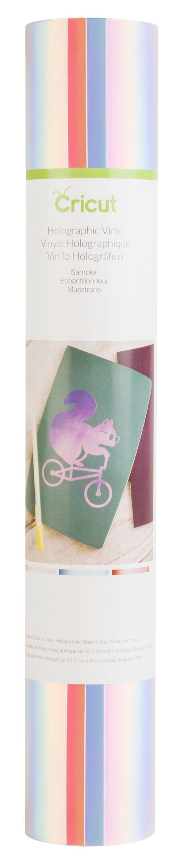 VINYL ADHESIVE CRICUT 12X24 IN ASST HOLOGRAPHIC 3 SHTS