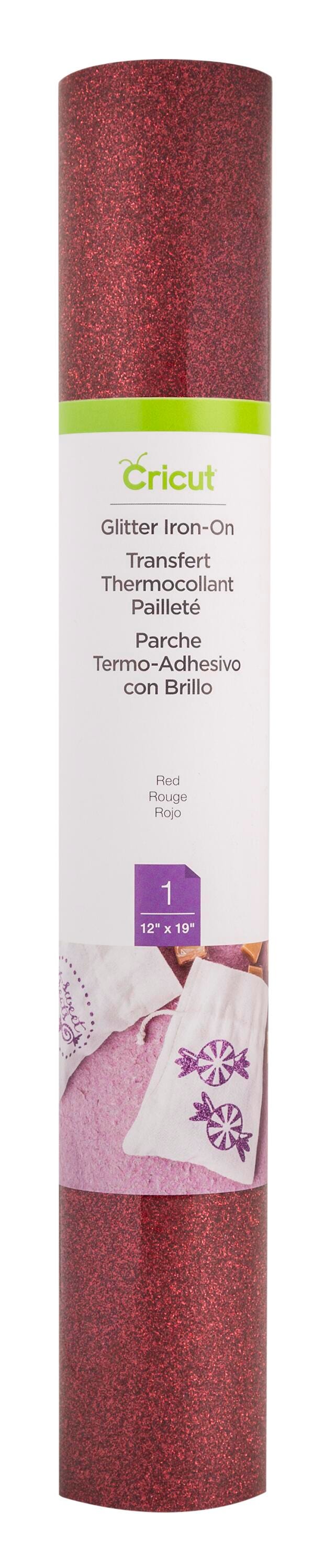 VINYL IRON ON EVERYDAY CRICUT 12X19 IN RED GLITTER