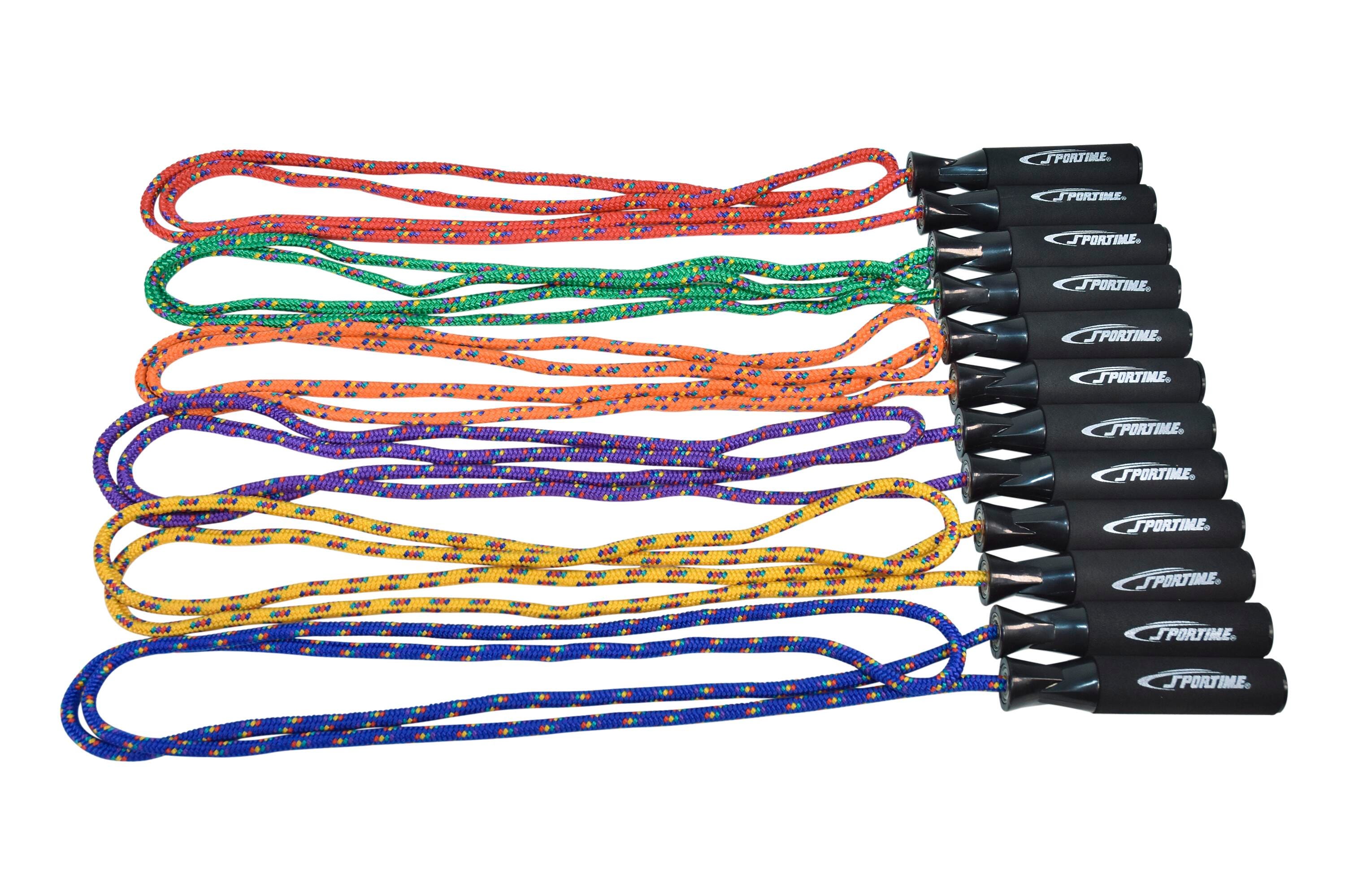 SPORTIME BRAIDED POLYPROPYLENE JUMP ROPE 8 FOOT MULTICOLOR
