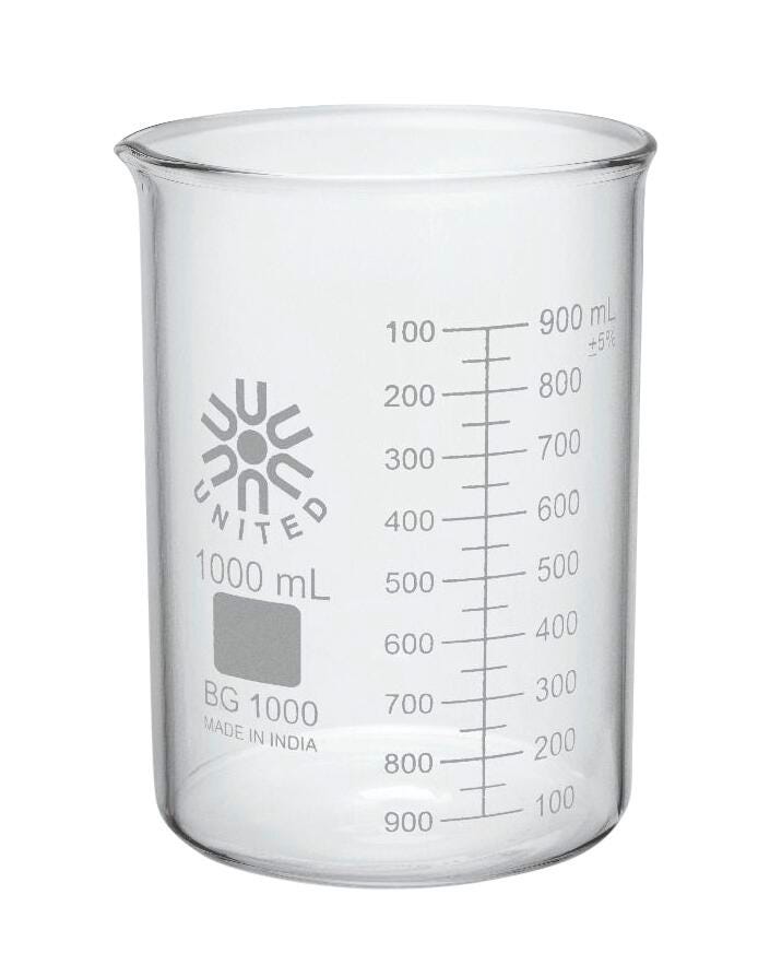 BEAKER PP STRAIGHT WALL GRADUATED 1007