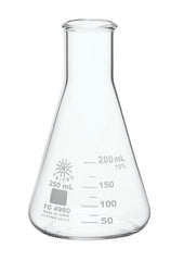 ERLENMEYER FLASK NARROW MOUTH BOROSILICATE GLASS 250ML