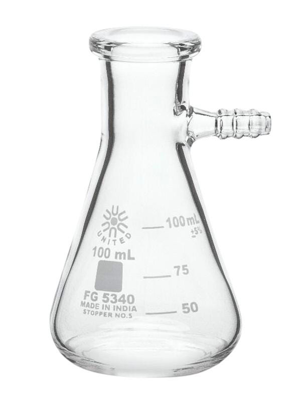 FILTERING FLASK BOROSILICATE GLASS 100ML
