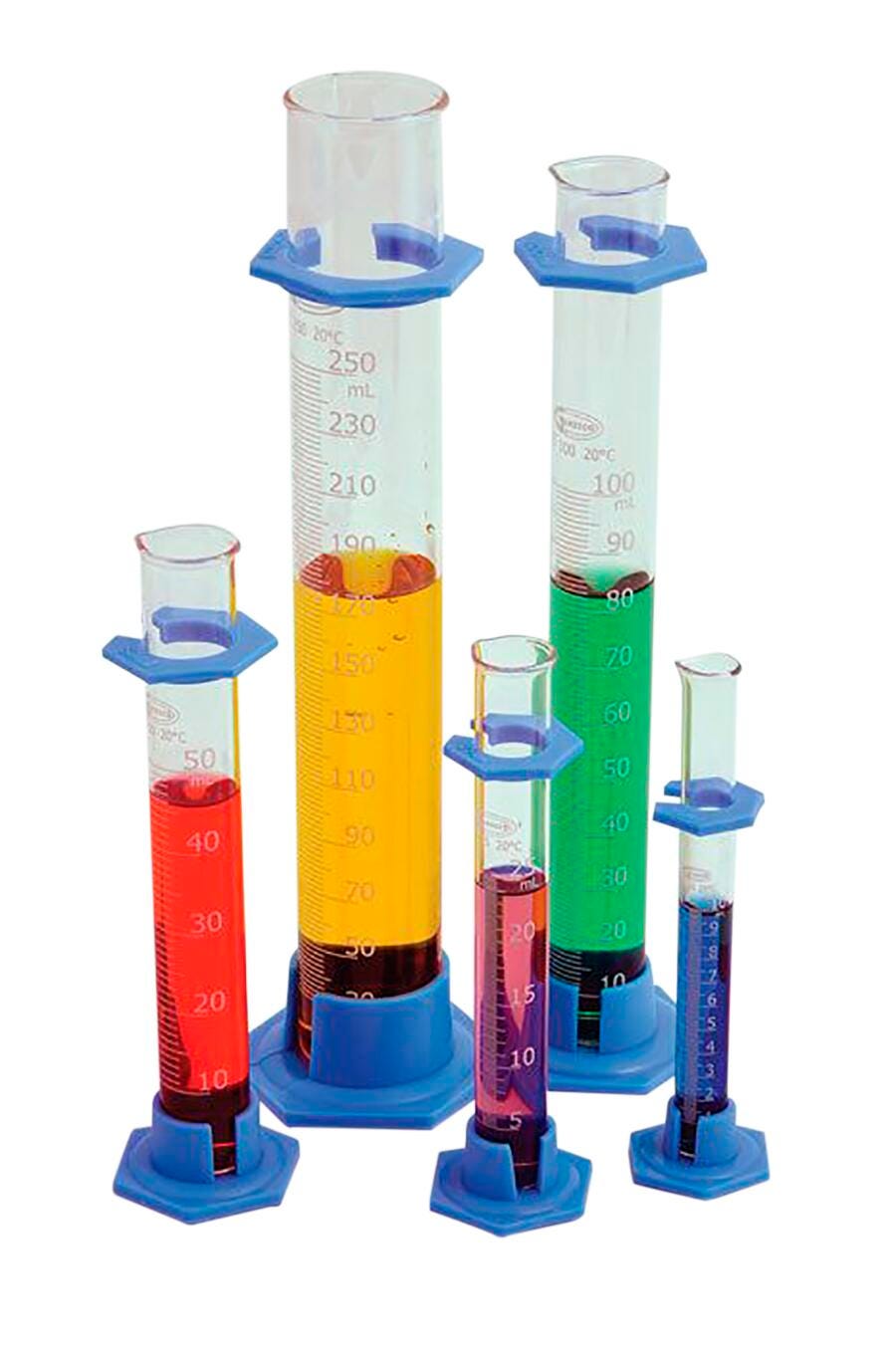 GRADUATED CYLINDERS BOROSILICATE GLASS PLASTIC BASE CLASS B10ML