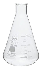 ERLENMEYER FLASK NARROW MOUTH BOROSILICATE GLASS 1000ML